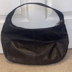 Black Leather Coach Hobo Bag